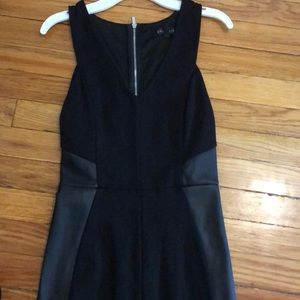 Black leather dress